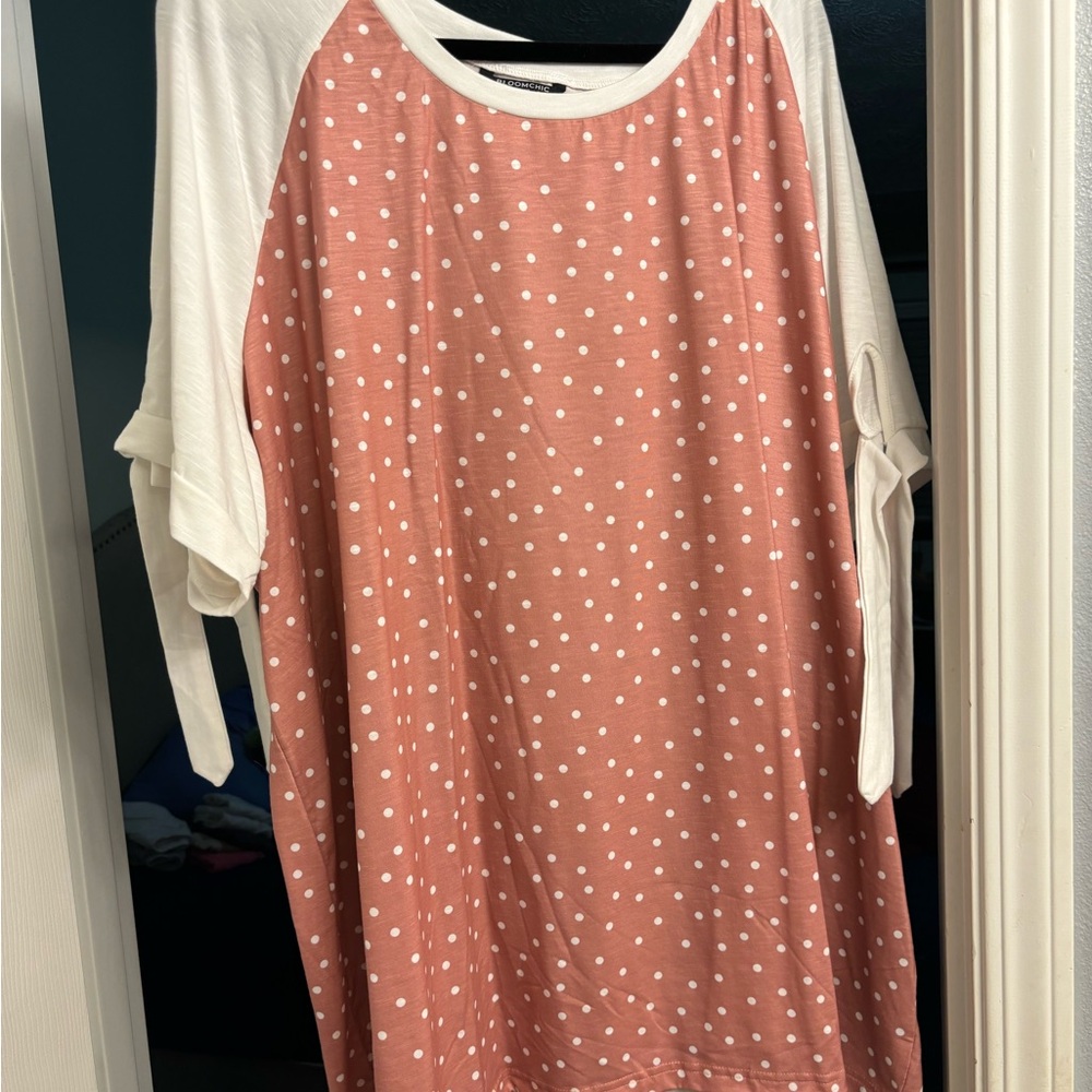 BloomChic Polka Dot Patchwork Raglan